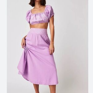 Free People Lavender A-Line Skirt